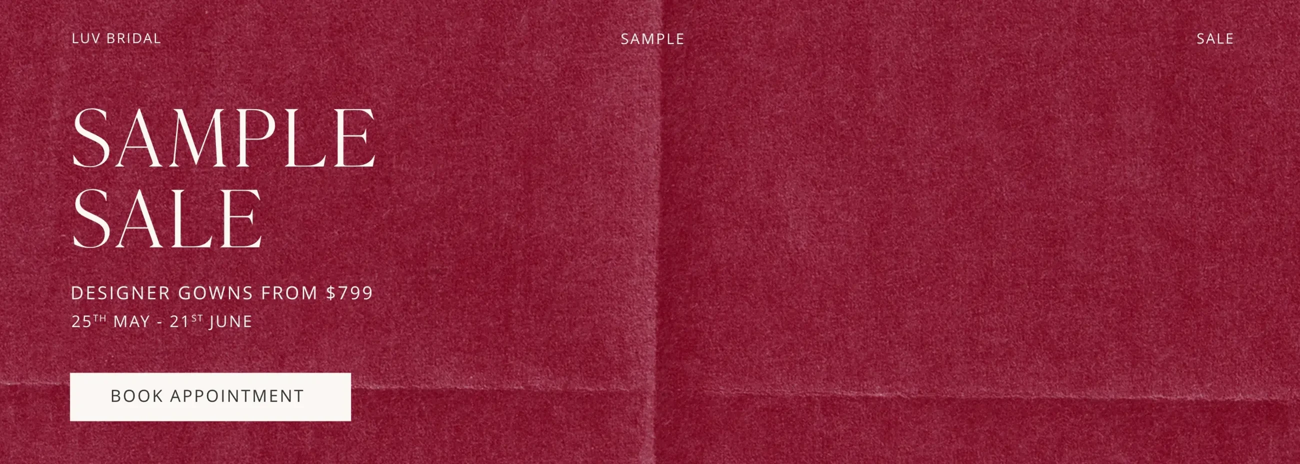 Sample Sale Hero Banner